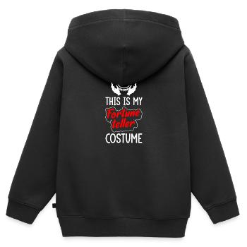 Horoscope psychique des planètes futures - Sweat Premium à capuche zippé enfant bio - noir - Dos - AI Model Kid Male (0cm)
