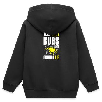 Spinnennetz Natur Arachniden Acht Augen - Kinder Premium Organic Zip Hoodie - Schwarz - Hinten - AI Model Kid Male (0cm)