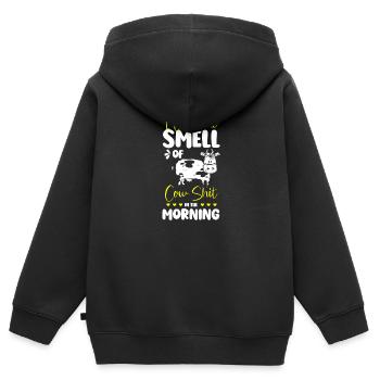 Rind Landwirt Vieh Nutztier - Kinder Premium Organic Zip Hoodie - Schwarz - Hinten - AI Model Kid Male (0cm)