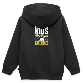 Fournitures de marionnettes Ventriloque Marionnettiste Marionnette - Sweat Premium à capuche zippé enfant bio - noir - Dos - AI Model Kid Male (0cm)