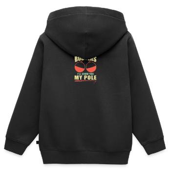 Show Me Your Bobbers and I'll Show You My Pole - Kinder Premium Organic Zip Hoodie - Schwarz - Hinten - AI Model Kid Male (0cm)