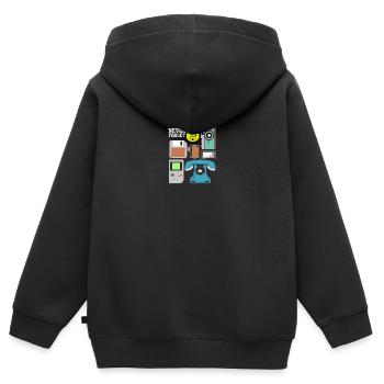 Never Forget Audio Cassette Tape Novelty - Kinder Premium Organic Zip Hoodie - Schwarz - Hinten - AI Model Kid Male (0cm)