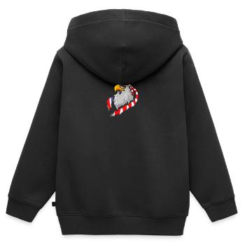 American Bald Eagle American 4th of July Patriotic - Kinder Premium Organic Zip Hoodie - Schwarz - Hinten - AI Model Kid Male (0cm)