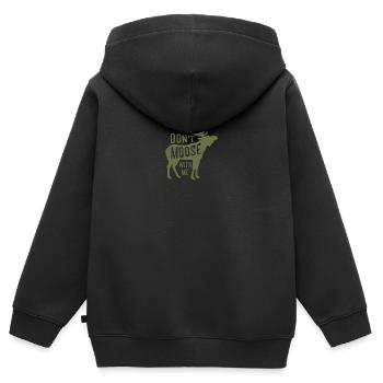 Dont Moose With Me - Kinder Premium Organic Zip Hoodie - Schwarz - Hinten - AI Model Kid Male (0cm)