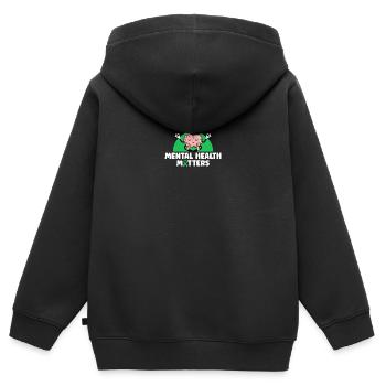Mental Health Matters - Kinder Premium Organic Zip Hoodie - Schwarz - Hinten - AI Model Kid Male (0cm)