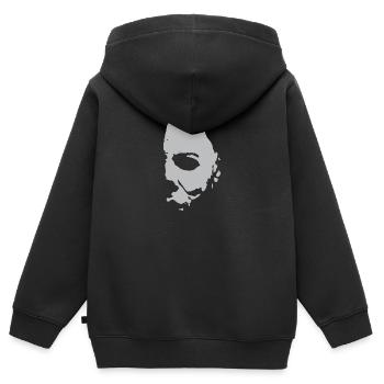 MM - Sweat Premium à capuche zippé enfant bio - noir - Dos - AI Model Kid Male (0cm)