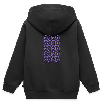 Geburtsjahr 2020 - Kinder Premium Organic Zip Hoodie - Schwarz - Hinten - AI Model Kid Male (0cm)