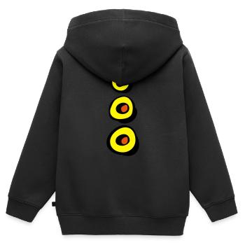 tentakel_g - Kinder Premium Organic Zip Hoodie - Schwarz - Hinten - AI Model Kid Male (0cm)