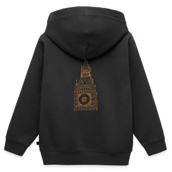Big Ben Clocher à Londres - Sweat Premium à capuche zippé enfant bio - noir - Dos - AI Model Kid Male (0cm)