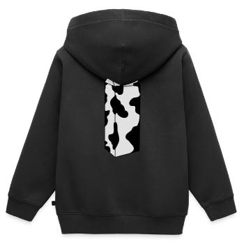 Milch - Kinder Premium Organic Zip Hoodie - Schwarz - Hinten - AI Model Kid Male (0cm)