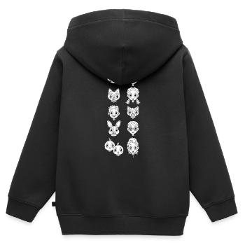 Pets - Kids Premium Organic Zip-up Hoodie - black - Back - AI Model Kid Male (0cm)