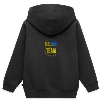 Racing Crew - Kids Premium Organic Zip-up Hoodie - black - Back - AI Model Kid Male (0cm)
