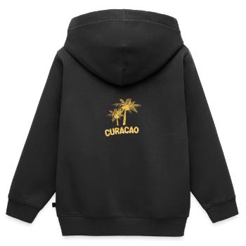 Curacao Curacao - Kids Premium Organic Zip-up Hoodie - black - Back - AI Model Kid Male (0cm)