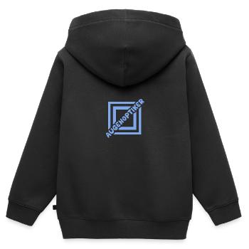 Augenoptiker als Job - Kinder Premium Organic Zip Hoodie - Schwarz - Hinten - AI Model Kid Male (0cm)