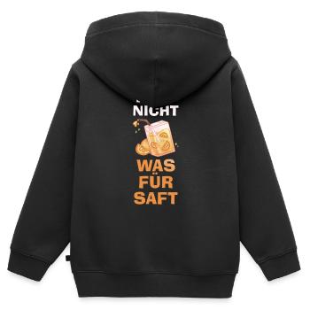Frag Nicht Was Für Saft Orangensaft Orange Meme - Kinder Premium Organic Zip Hoodie - Schwarz - Hinten - AI Model Kid Male (0cm)