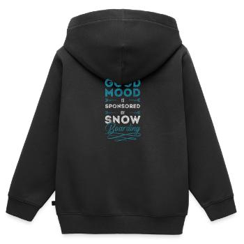 Snowboard Vacances Hobby - Sweat Premium à capuche zippé enfant bio - noir - Dos - AI Model Kid Male (0cm)