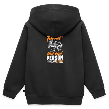 Auto Leistung Sportwagen - Kinder Premium Organic Zip Hoodie - Schwarz - Hinten - AI Model Kid Male (0cm)