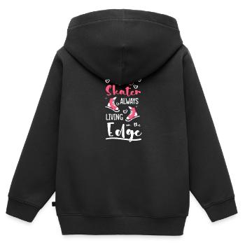 Eisläufer Schlittschuhe Eishockey - Kinder Premium Organic Zip Hoodie - Schwarz - Hinten - AI Model Kid Male (0cm)
