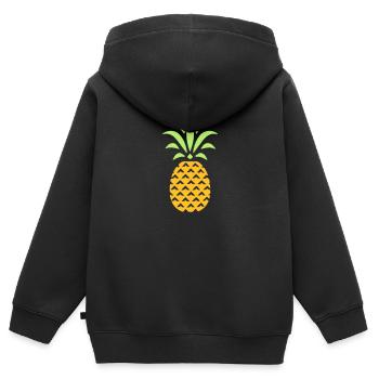 ANANAS STYLIZED - Kids Premium Organic Zip-up Hoodie - black - Back - AI Model Kid Male (0cm)