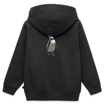Pinguin - Kinder Premium Organic Zip Hoodie - Schwarz - Hinten - AI Model Kid Male (0cm)