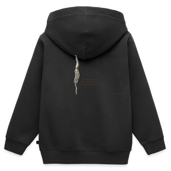 Wattwurm dunkel - Kinder Premium Organic Zip Hoodie - Schwarz - Hinten - AI Model Kid Male (0cm)