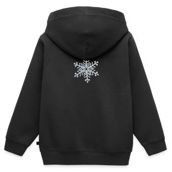 snowflake - Kids Premium Organic Zip-up Hoodie - black - Back - AI Model Kid Male (0cm)