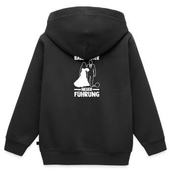 Bräutigam Hochzeit Heiraten Junggesellenabschied - Kinder Premium Organic Zip Hoodie - Schwarz - Hinten - AI Model Kid Male (0cm)