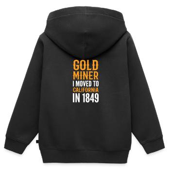 Goldgräber Minenarbeiter Geschenk - Kinder Premium Organic Zip Hoodie - Schwarz - Hinten - AI Model Kid Male (0cm)