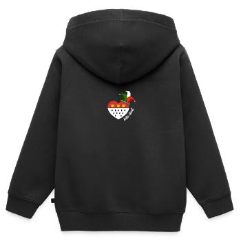 Kölle Alaaf Carnaval de la cathédrale de Cologne Kölsch - Sweat Premium à capuche zippé enfant bio - noir - Dos - AI Model Kid Male (0cm)