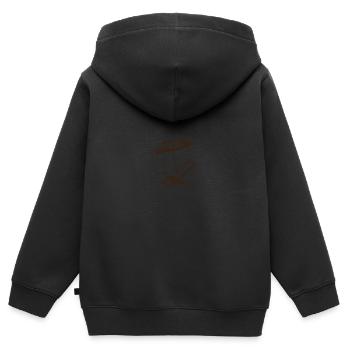 Sommer - Kinder Premium Organic Zip Hoodie - Schwarz - Hinten - AI Model Kid Male (0cm)