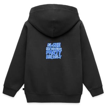 Elche Elche - Kinder Premium Organic Zip Hoodie - Schwarz - Hinten - AI Model Kid Male (0cm)