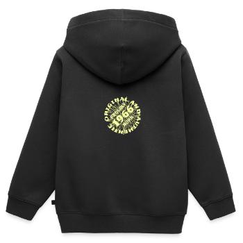 1966 1966 - Sweat Premium à capuche zippé enfant bio - noir - Dos - AI Model Kid Male (0cm)