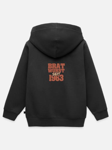 1963 - Kinder Premium Organic Zip Hoodie - Schwarz