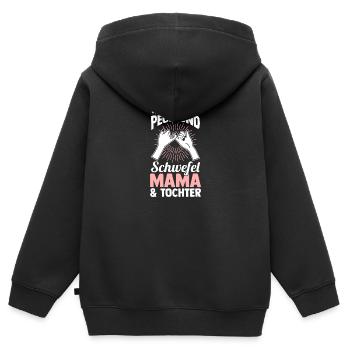 Mom And Daughter - Kids Premium Organic Zip-up Hoodie - black - Back - AI Model Kid Male (0cm)