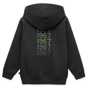 Witzig 1967 - Sweat Premium à capuche zippé enfant bio - noir - Dos - AI Model Kid Male (0cm)