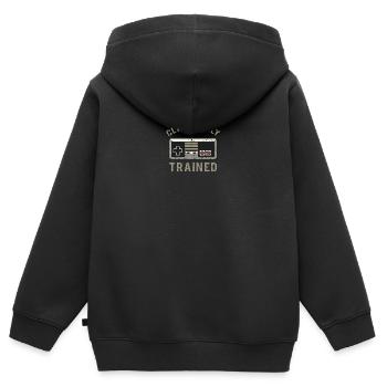 Klassisch ausgebildeter Retrogaming-Videospieler - Kinder Premium Organic Zip Hoodie - Schwarz - Hinten - AI Model Kid Male (0cm)