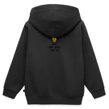stop 5G radiation anti 5G protest and awareness ag - Kids Premium Organic Zip-up Hoodie - black - Back - AI Model Kid Male (0cm)