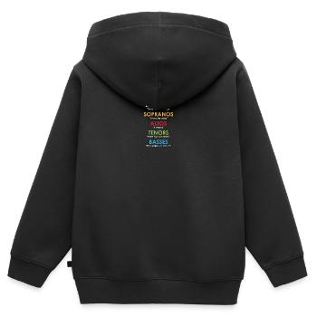 Funny Choir Director Gifts Orchestra Soprano Alto - Kinder Premium Organic Zip Hoodie - Schwarz - Hinten - AI Model Kid Male (0cm)