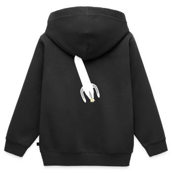 Raumschiff - Kinder Premium Organic Zip Hoodie - Schwarz - Hinten - AI Model Kid Male (0cm)