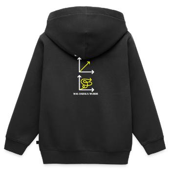 Funny theory and practice motive - Kids Premium Organic Zip-up Hoodie - black - Back - AI Model Kid Male (0cm)