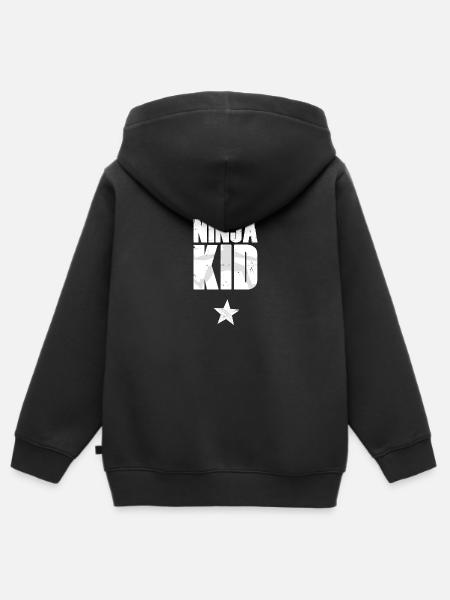 Ninja Warrior - Ninja Kid - Kids Premium Organic Zip-up Hoodie - black