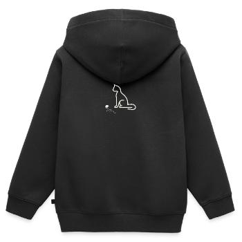 cat pet pets - Kids Premium Organic Zip-up Hoodie - black - Back - AI Model Kid Male (0cm)