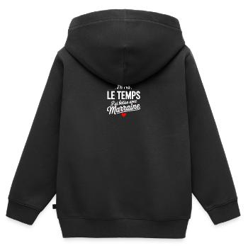 Ich albern mit Patentante - Kinder Premium Organic Zip Hoodie - Schwarz - Hinten - AI Model Kid Male (0cm)