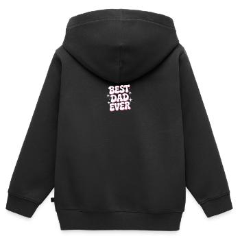 Bester Vater aller Zeiten - Kinder Premium Organic Zip Hoodie - Schwarz - Hinten - AI Model Kid Male (0cm)