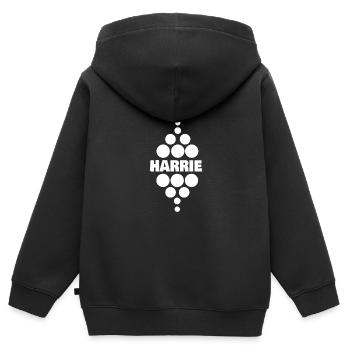 Study Harrie - Kids Premium Organic Zip-up Hoodie - black - Back - AI Model Kid Male (0cm)