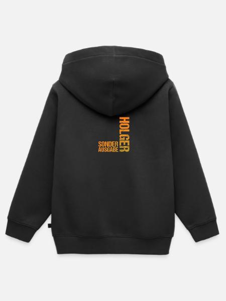 Holger - Kinder Premium Organic Zip Hoodie - Schwarz
