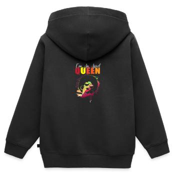 Sternzeichen Widder - Kinder Premium Organic Zip Hoodie - Schwarz - Hinten - AI Model Kid Male (0cm)