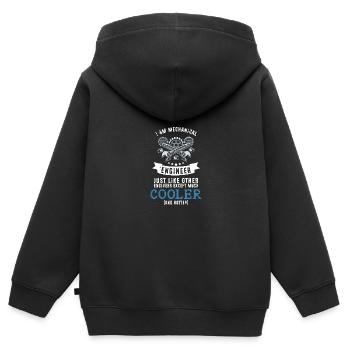 Maschinenbau Ingenieur - Kinder Premium Organic Zip Hoodie - Schwarz - Hinten - AI Model Kid Male (0cm)