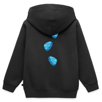 kletterwand bouldern freiklettern climbing - Kinder Premium Organic Zip Hoodie - Schwarz - Hinten - AI Model Kid Male (0cm)