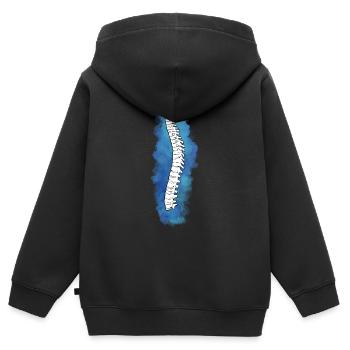 Physiothérapeute chiropracteur physiothérapie - Sweat Premium à capuche zippé enfant bio - noir - Dos - AI Model Kid Male (0cm)
